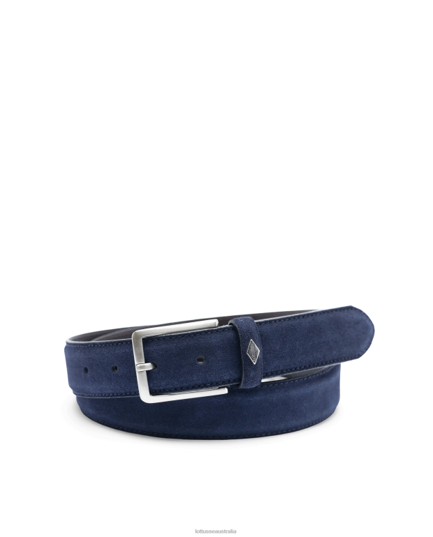 Collection Lottusse Accessories Marine Blue NT4PP435 Cinturon Suede Calf Buckle