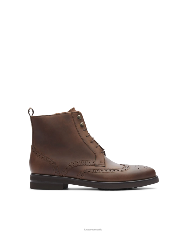 Men Lottusse Footwear Brown NT4PP149 Holborn Wax Calf Boots