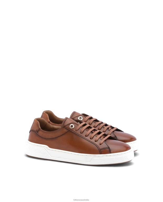 Men Lottusse Footwear Brown NT4PP189 Torino Calf Sneakers