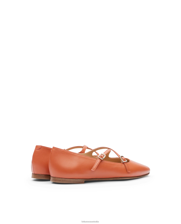 Women Lottusse Footwear Orange NT4PP266 Bel Soft Lamb Ballerinas