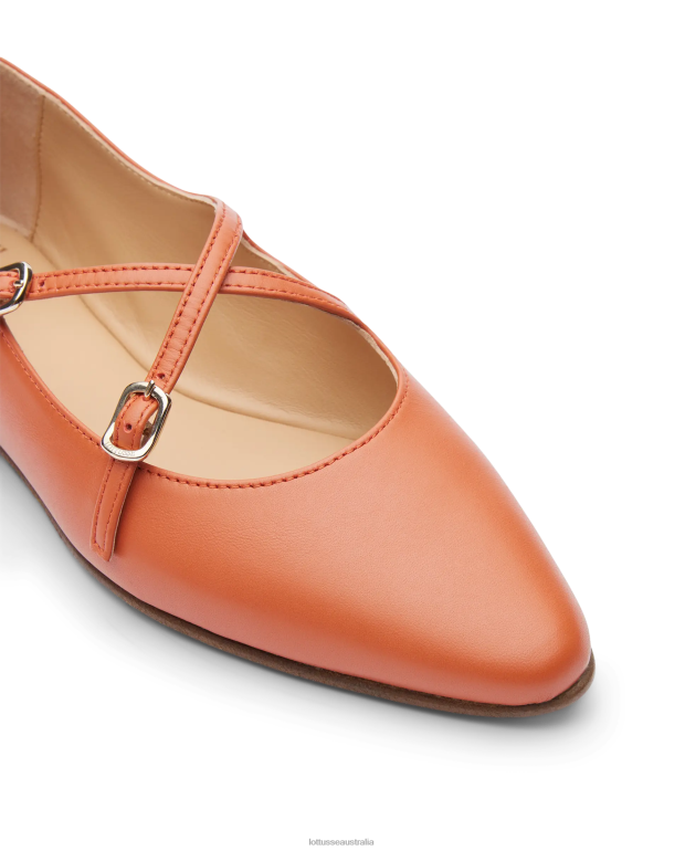 Women Lottusse Footwear Orange NT4PP266 Bel Soft Lamb Ballerinas