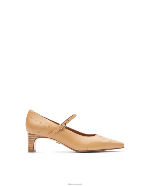 Women Lottusse Footwear Brown NT4PP213 Smithson Crust Aniline Calf Pumps