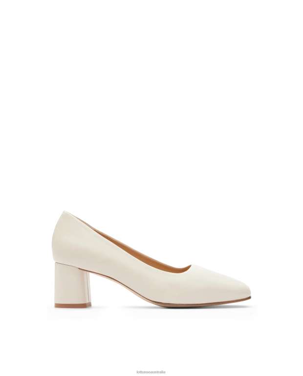 Women Lottusse Footwear Off White NT4PP282 Nicole Lamb Soft Pumps