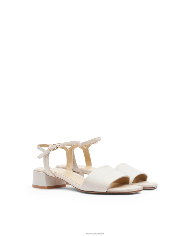 Women Lottusse Footwear Beige NT4PP228 Carla Plain Calf Sandals